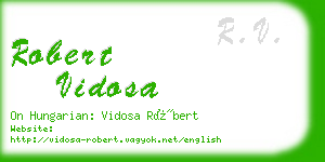 robert vidosa business card